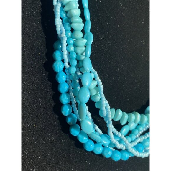 9 Strands Turquoise Style Necklace Vintage Necklace Antique Necklace - Picture 13 of 16